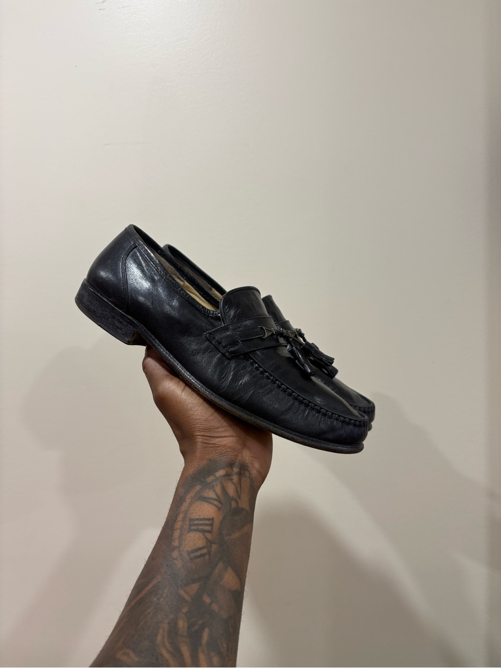 Vintage Leather Tassel Loafers